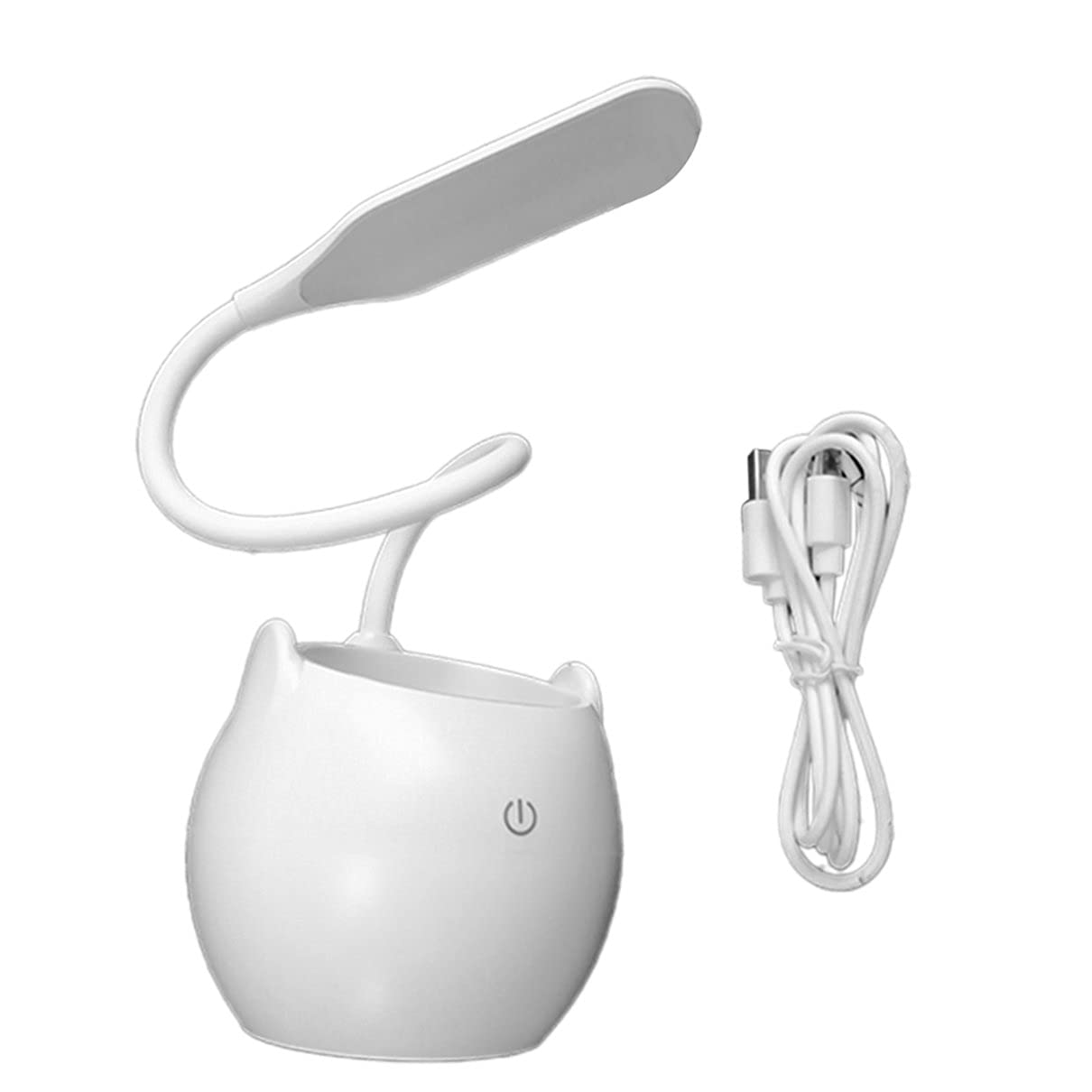 Caczmarek LED Desk Lamp with USB Charging Port, Eye Protection Study Lamp for Kids & College Students, Dorm Room & Bedside Night Light for Reading, Working, and Relaxing