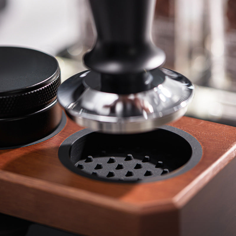 Premium Espresso Tamping Station with Storage Drawer - Barista Coffee Accessories for Home & Professional Use - Perfect for Espresso Preparation & Coffee Station Organization