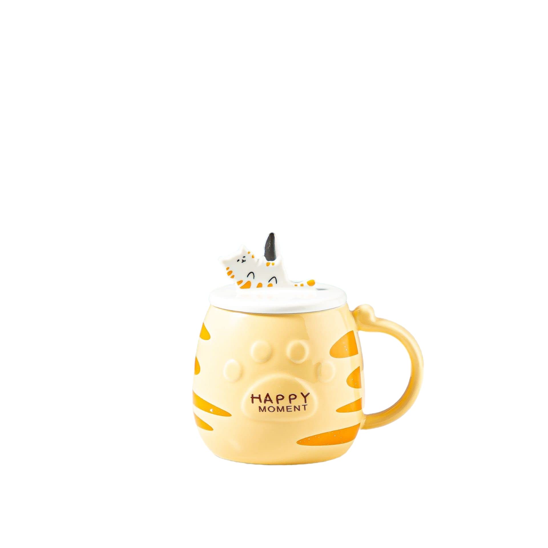 Floette Cute Cat Ceramic Coffee Mug - 12oz Novelty Cat Lover Gift with Handle, Perfect for Tea, Hot Chocolate & Office Use (A17)