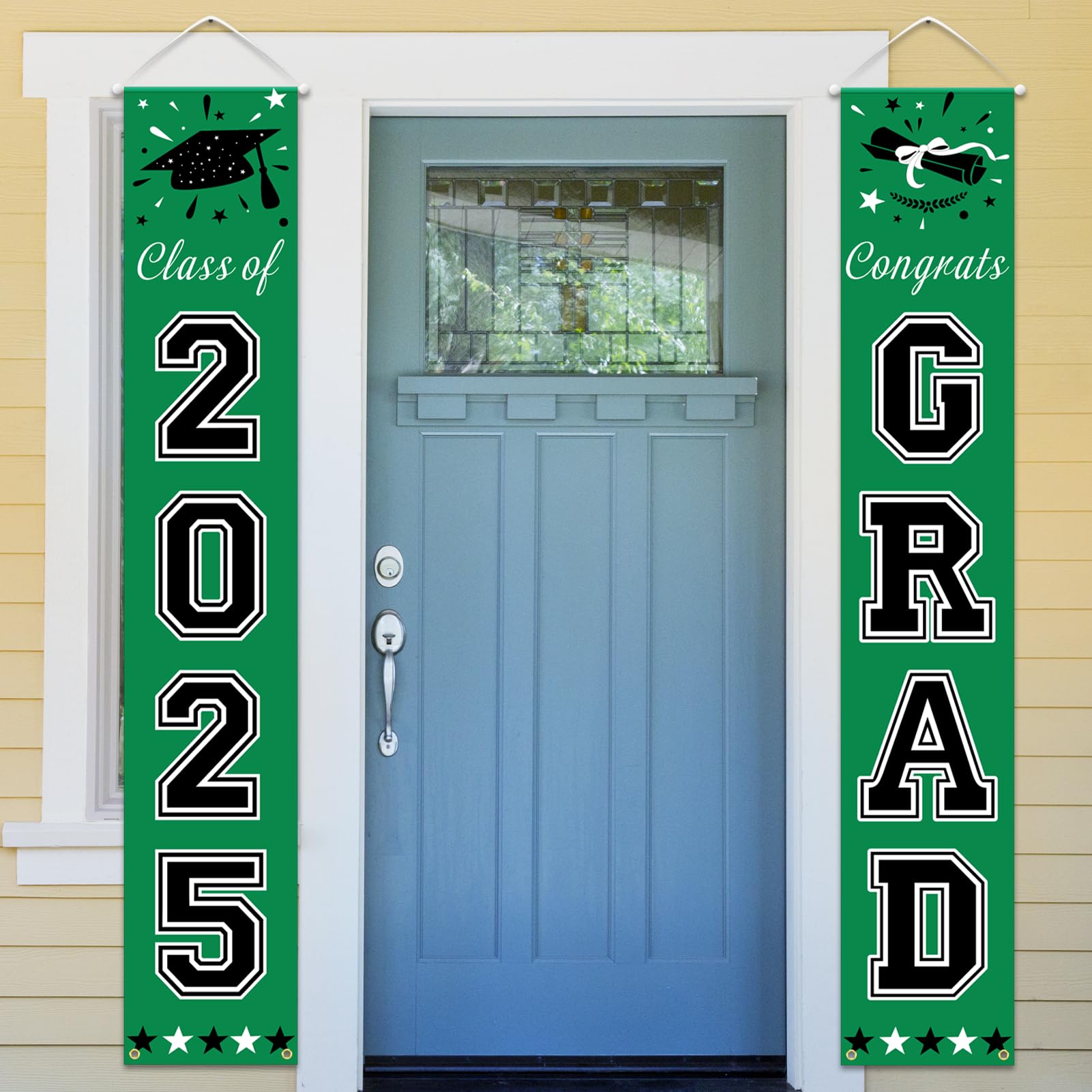 Class of 2025 Graduation Banner - Green Graduation Party Decorations for High School & College - Perfect for Graduation Ceremony, Photo Backdrop & Party Supplies