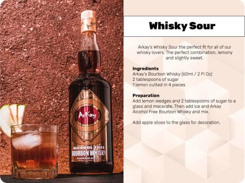 ArKay Non Alcoholic Bourbon Whiskey - Alcohol Free Whiskey Alternative with Classic Bourbon Flavor | Perfect for Zero Proof Cocktails, Mocktails & Sober Living
