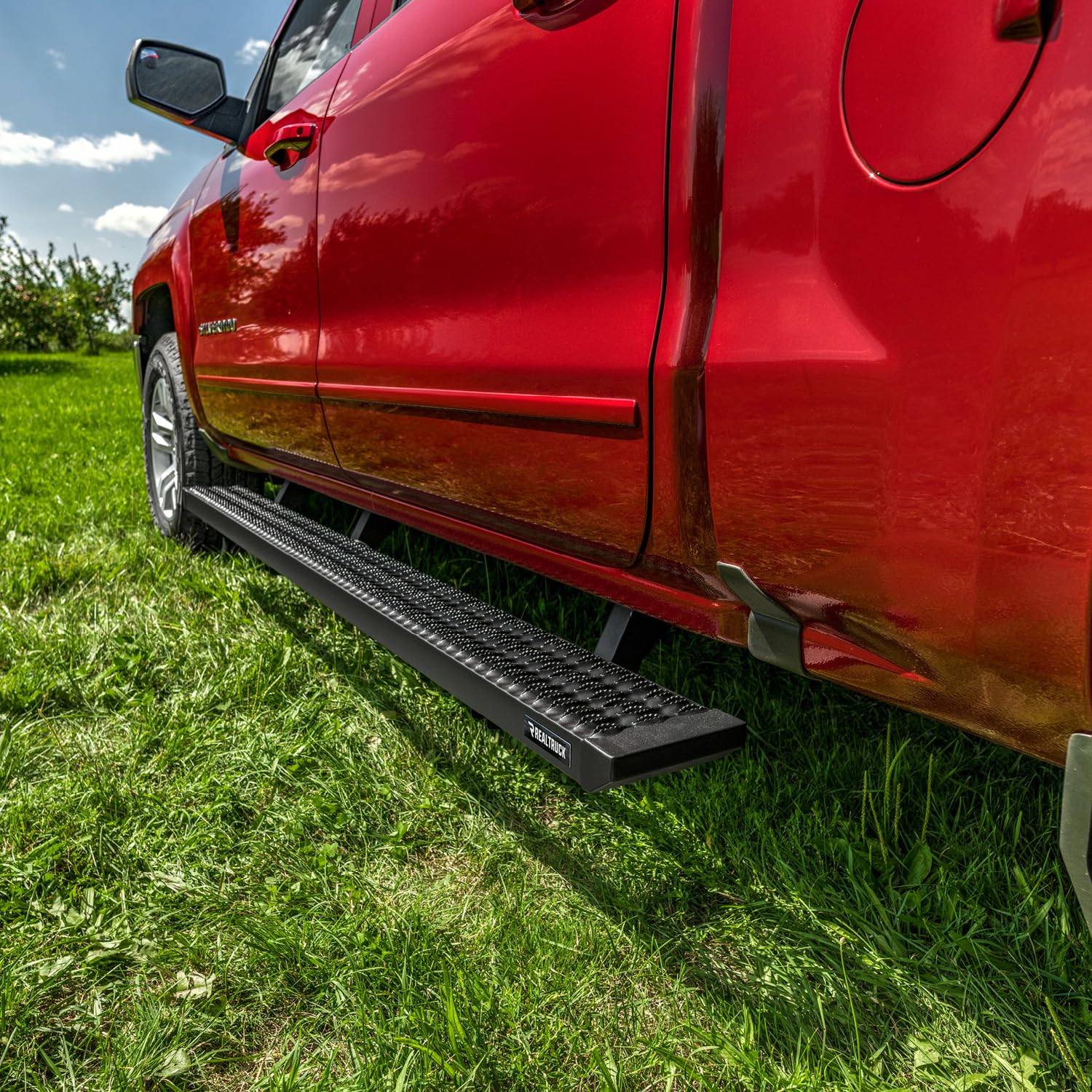 RealTruck Growler Steps - Heavy Duty Rear Door Step for Ford Transit & Mercedes Sprinter Vans (2007-2018) | Rust-Proof Aluminum with Textured Black Finish | GFF19VR-TX | Perfect for Work Vans, Delivery Trucks & Camping Vehicles