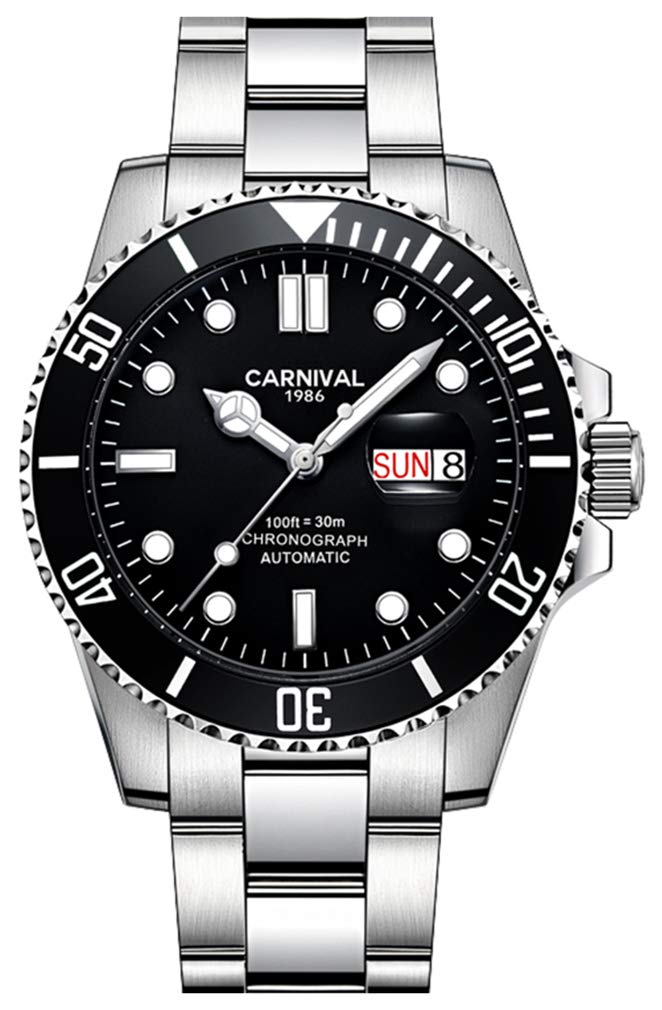 Waterproof Automatic Men's Watches with Luminous Hands - Self-Winding Mechanical Watch for Business, Casual & Outdoor Activities