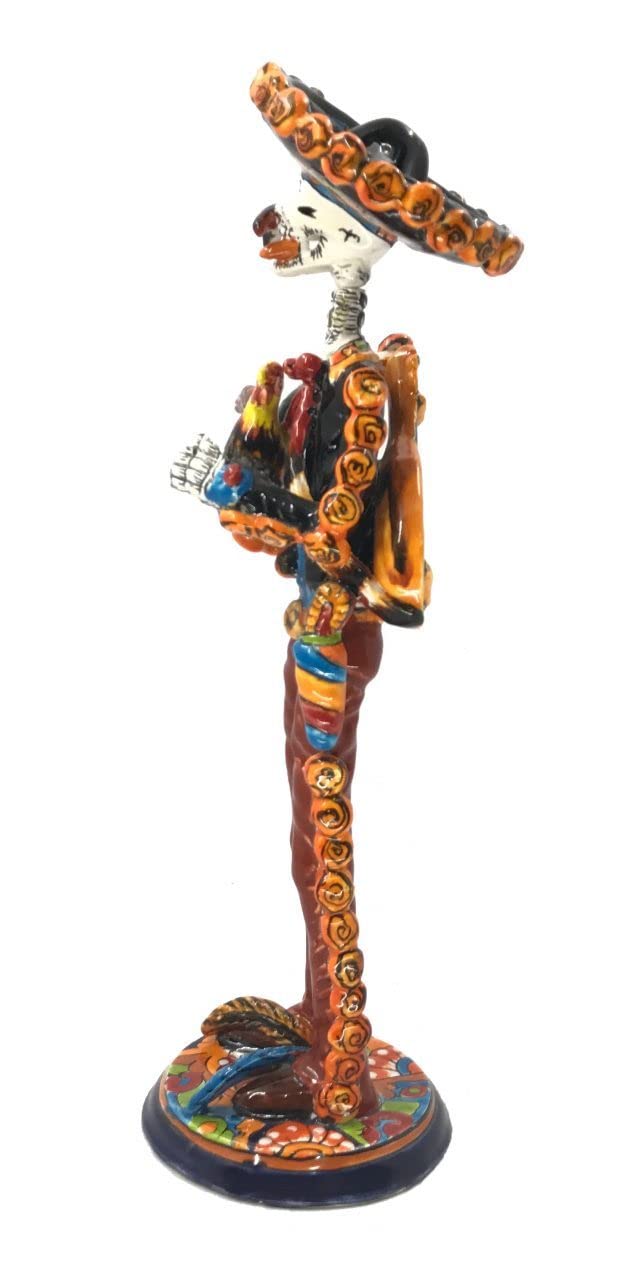 Authentic La Catrina Ceramic Figurines - Handcrafted Mexican Day of the Dead Decor - Perfect for Home Altars, Halloween Decorations & Cultural Displays