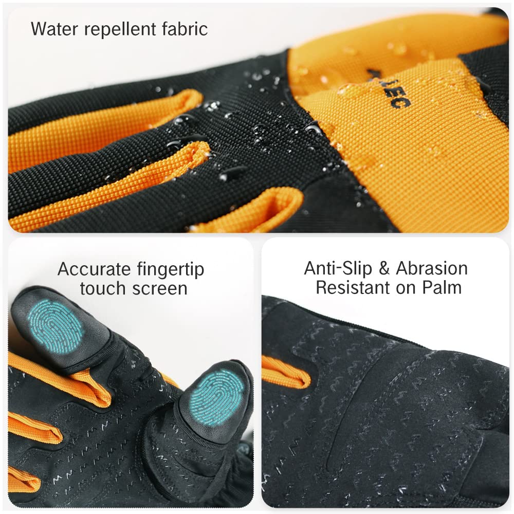 Mount Tec Men's Winter Photography Gloves - Waterproof, Windproof, Touchscreen Compatible for Outdoor Shooting & Cold Weather Activities