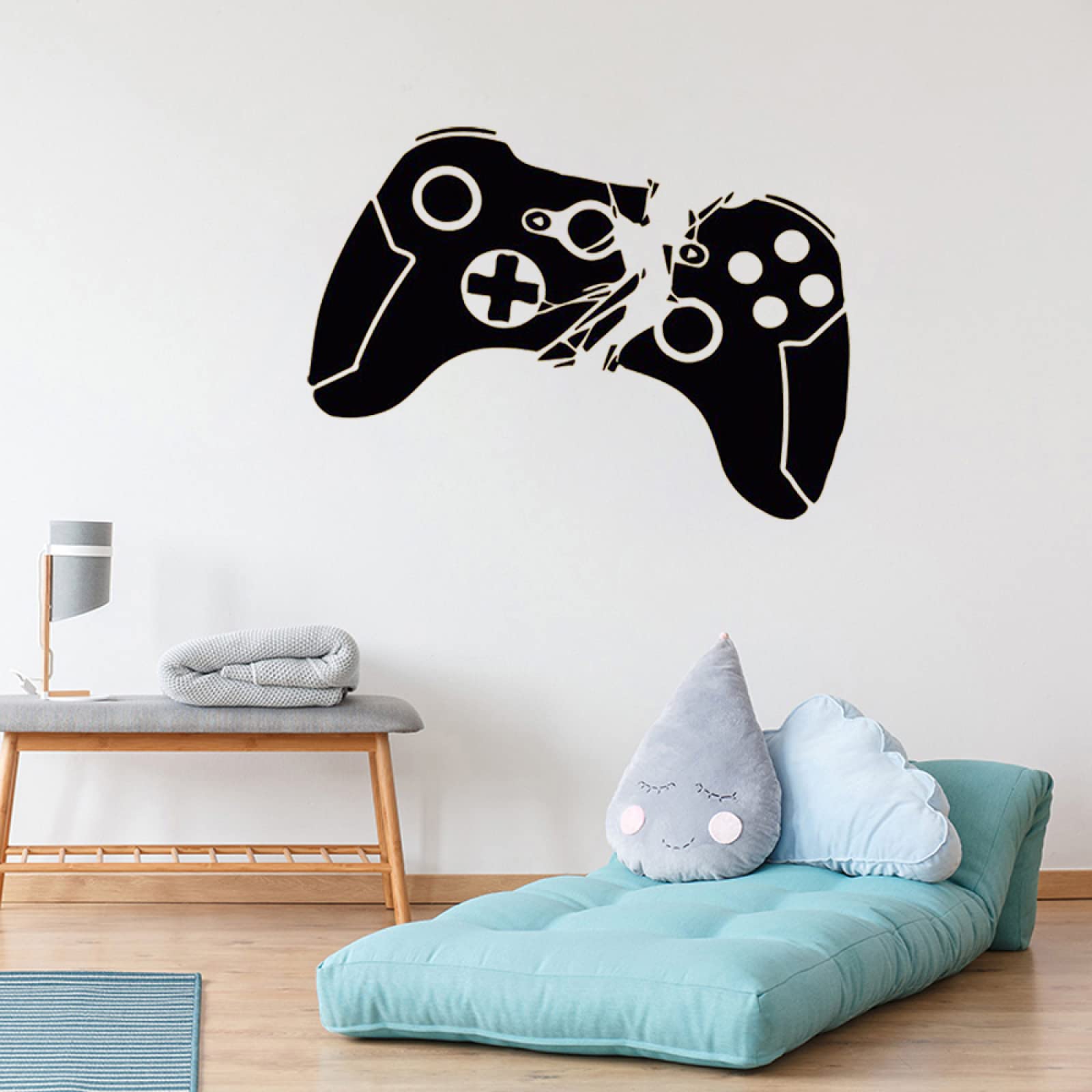 Custom Game Controller Decal Stickers - 40X55cm Video Game Themed Wall Art for Gamer Room Decor - Perfect for Xbox, PS5, Nintendo Switch Accessories & Gaming Setup