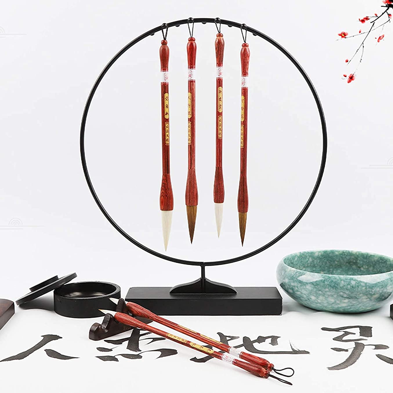 Chinese Calligraphy Brush Set - 6 Piece for Writing & Painting | Art & Home Decor