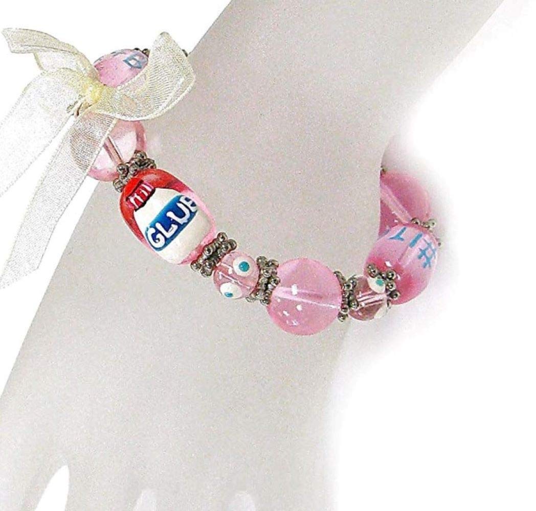 Linpeng Glass Beaded First Day of School Bracelet for Women - Elegant Teacher Appreciation Gift, Christmas & Birthday Present for Her (1pc) - Perfect for Back to School, Graduation & Special Occasions