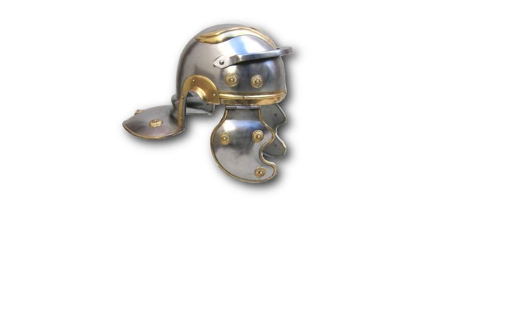 Medieval Roman Royal Imperial Guard Helmet with Inner Fitted Liner & Chin Strap - Authentic Armor Headwear for Men & Adults - Perfect for LARP, Cosplay, Renaissance Fairs & Historical Reenactments