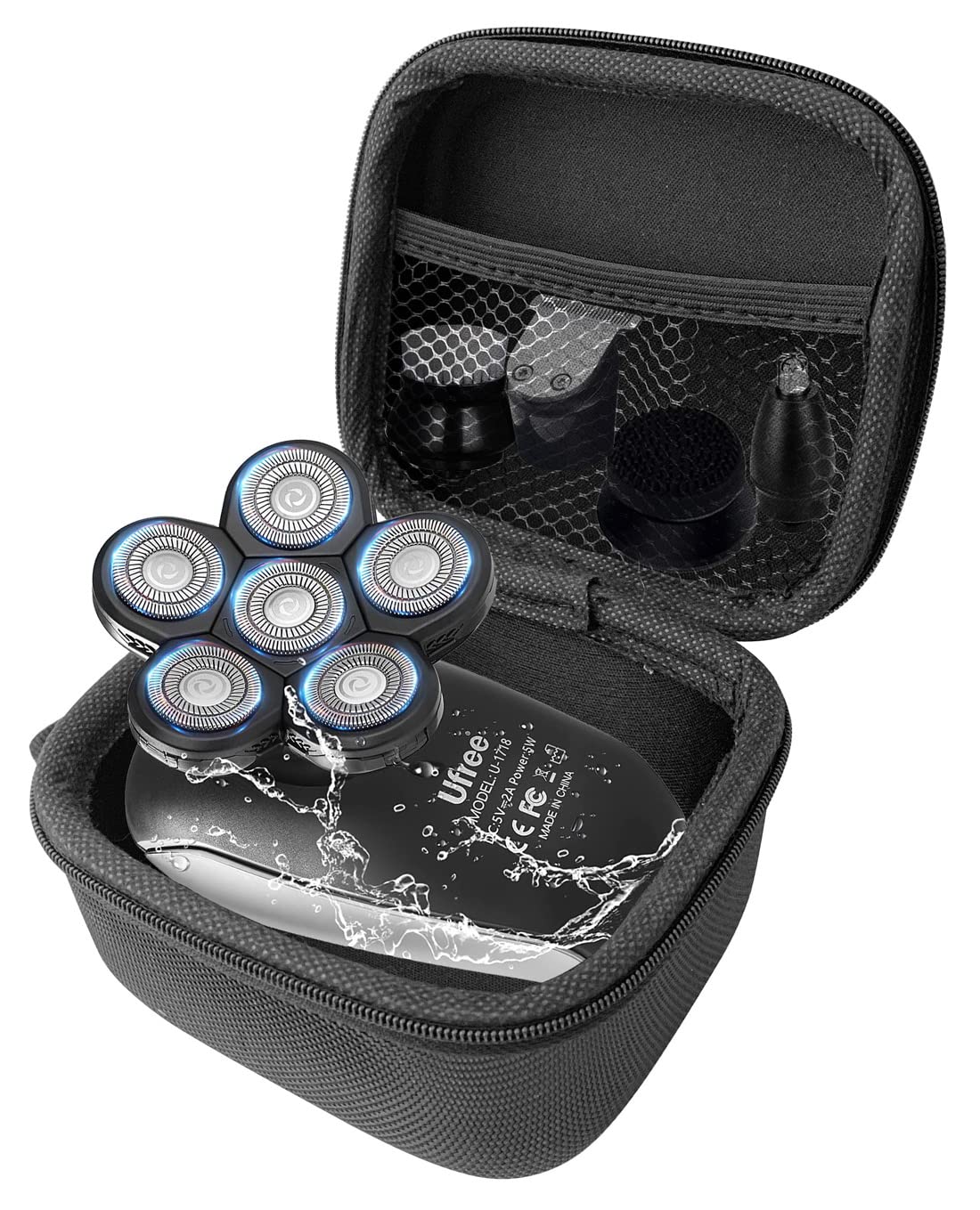 Ufree Electric Head Shaver Hard Travel Case - Durable Protective Storage Box for Men's Grooming Kit | Perfect for Travel, Gym & Home Organization