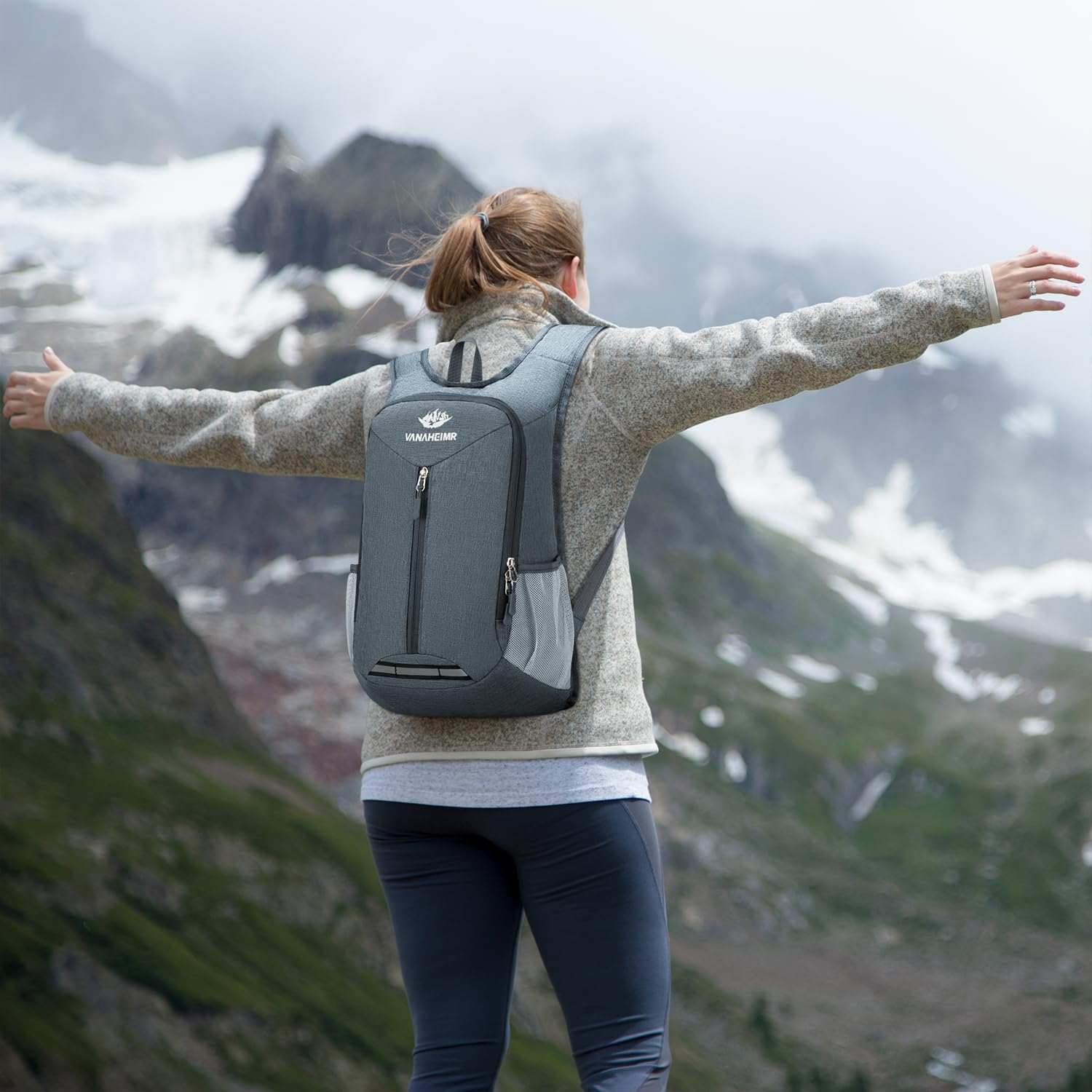 Esup 15L Lightweight Foldable Hiking Backpack - Compact Travel Daypack for Camping, Hiking & Outdoor Adventures - Water-Resistant Packable Backpack for Women & Men (Dark Gray) - Perfect for Day Trips, Commuting & Weekend Getaways