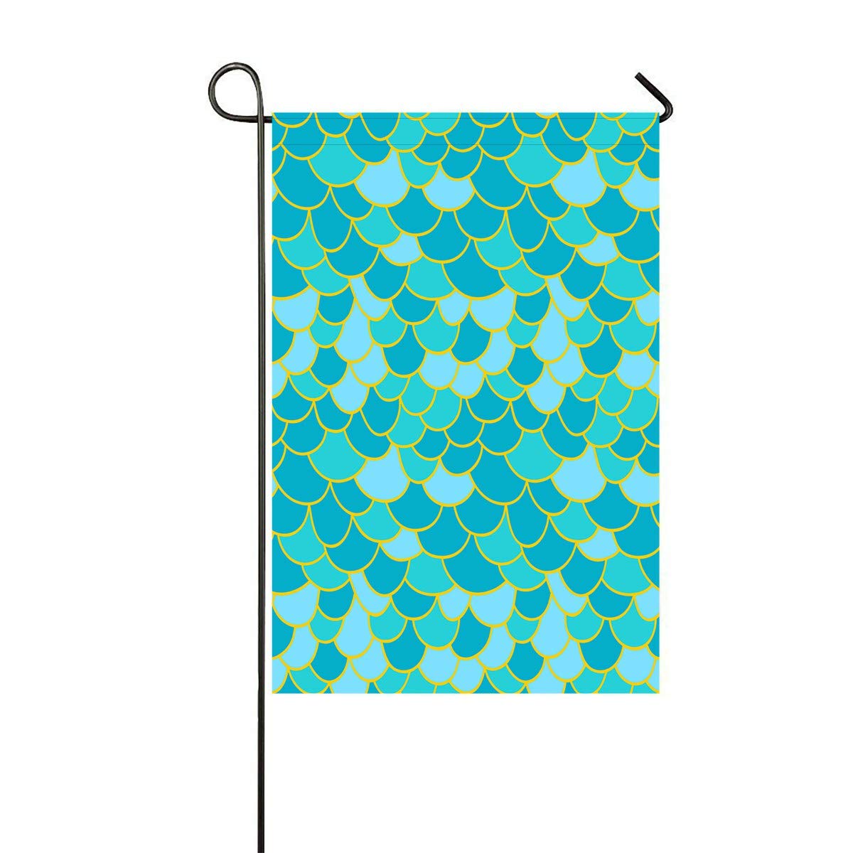 ECZJNT 12x18 Inch Fish Scale Garden Flag - Outdoor Decorative Flag for Home, Party, Yard & Garden Decor - Perfect for Seasonal Celebrations, Patio, Lawn & Front Porch