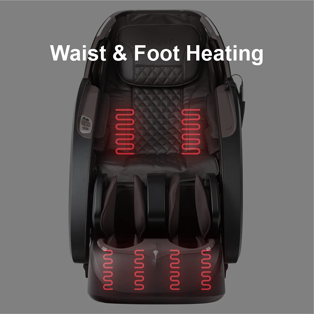 Osaki OS-Pro 3D Tecno Black Full Body Massage Chair with Zero Gravity, Lumbar Heating & Auto Body Scan - 3D SL-Track Technology for Whole Body Relief - Bluetooth Speaker for Relaxation - Perfect for Home, Office or Spa Use