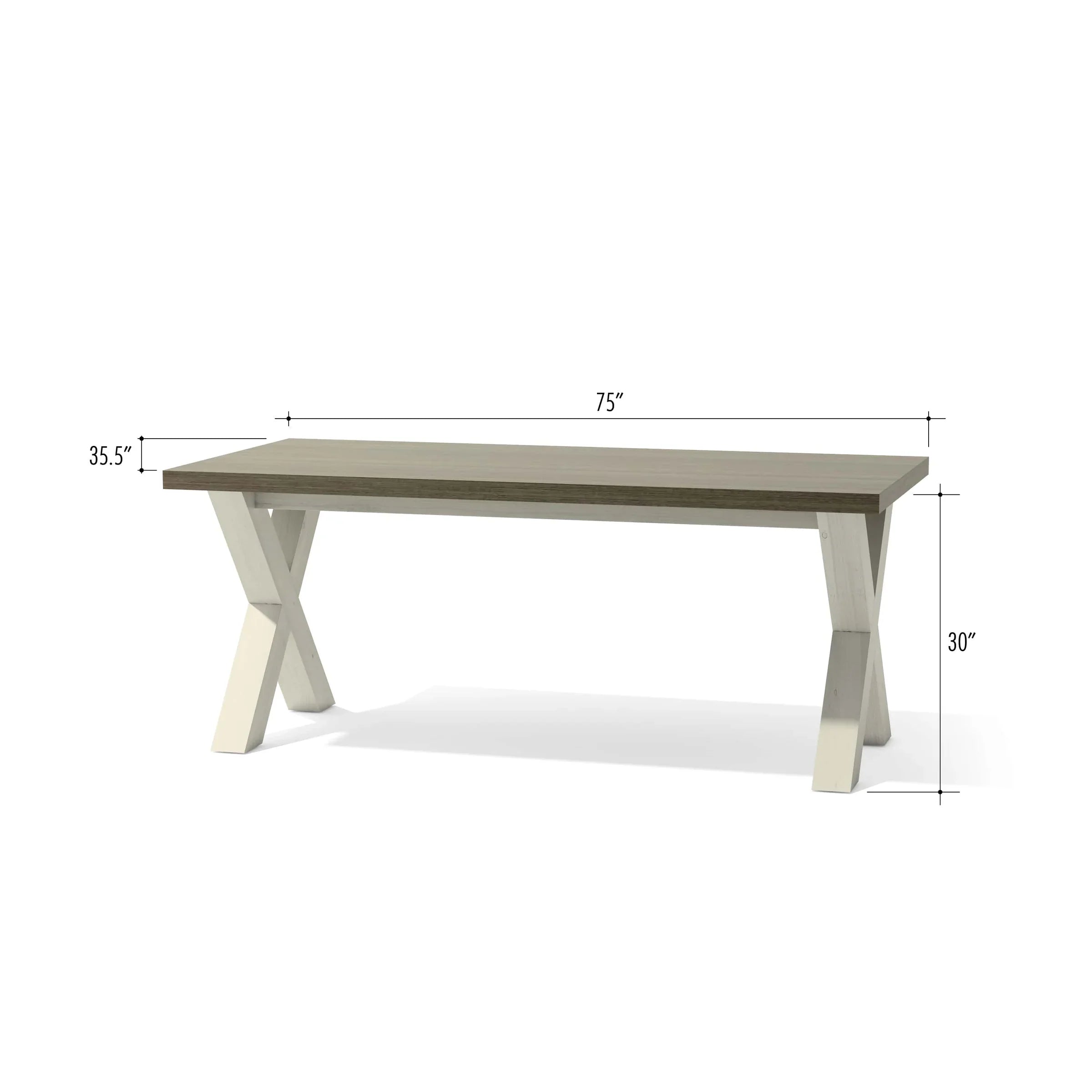 Anderson Teak Milwaukee Dining Table TB 7535DT - Premium Outdoor Teakwood Dining Table for Patio, Garden, Backyard - Weather-Resistant & Durable Furniture for Entertaining