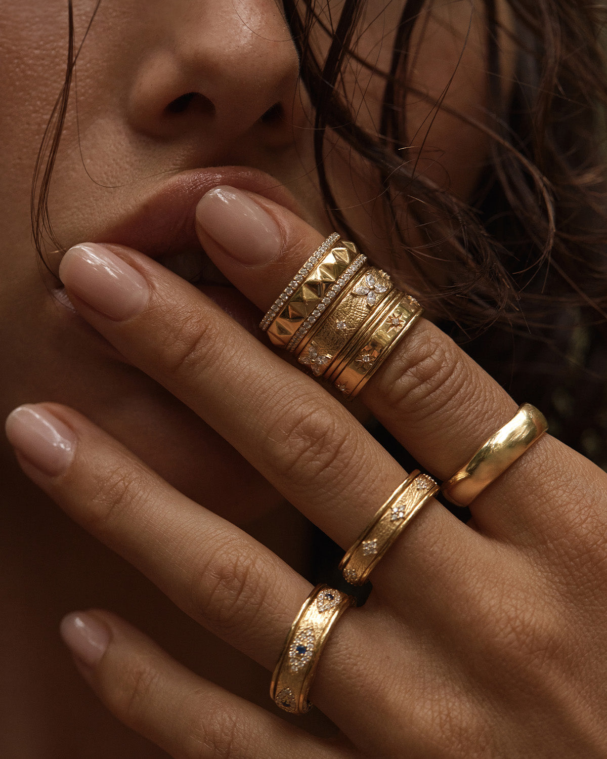 18K Gold Vermeil Spinning Meditation Ring - 