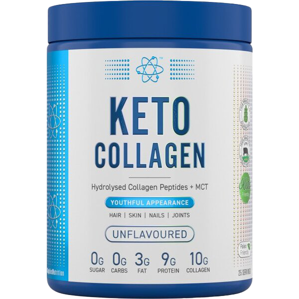 Applied Nutrition Keto Collagen Powder - Unflavored 325g | Supports Weight Loss & Skin Health | Perfect for Ketogenic Diet & Daily Wellness