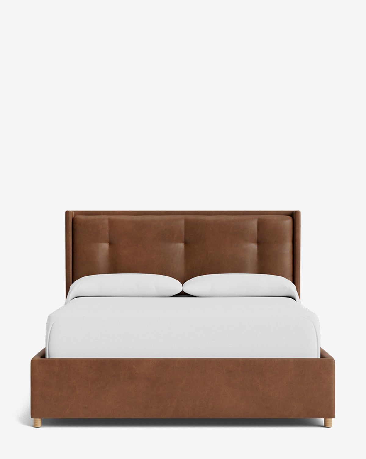 Low Profile Ria Bed Frame with Minimalist Headboard - Perfect for Small Spaces, Modern Bedrooms & Studio Apartments