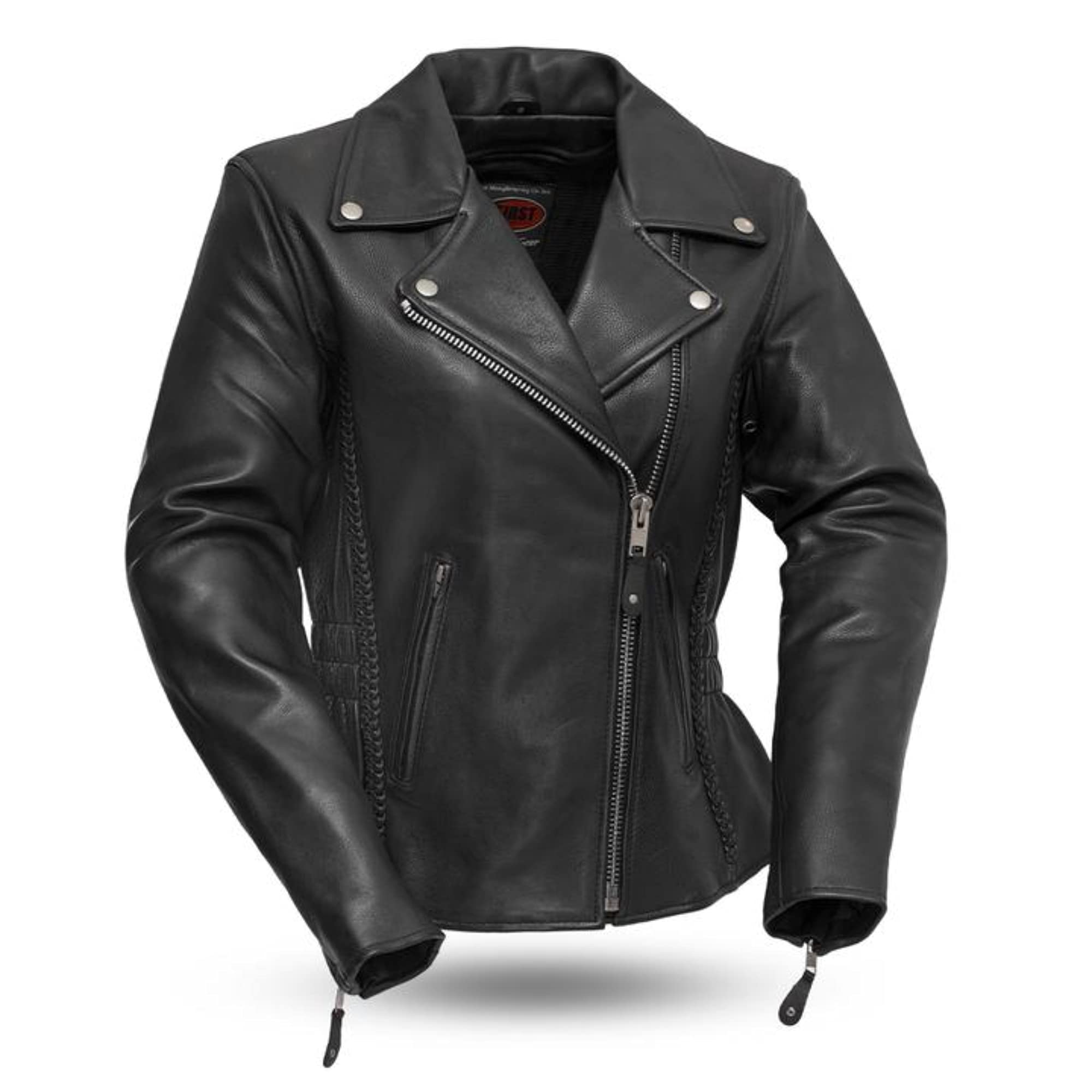 Allure Women's 100% Genuine Leather Motorcycle Jacket - Black Biker Jacket for Riding & Fashion | Perfect for Motorcycle Enthusiasts & Stylish Outfits