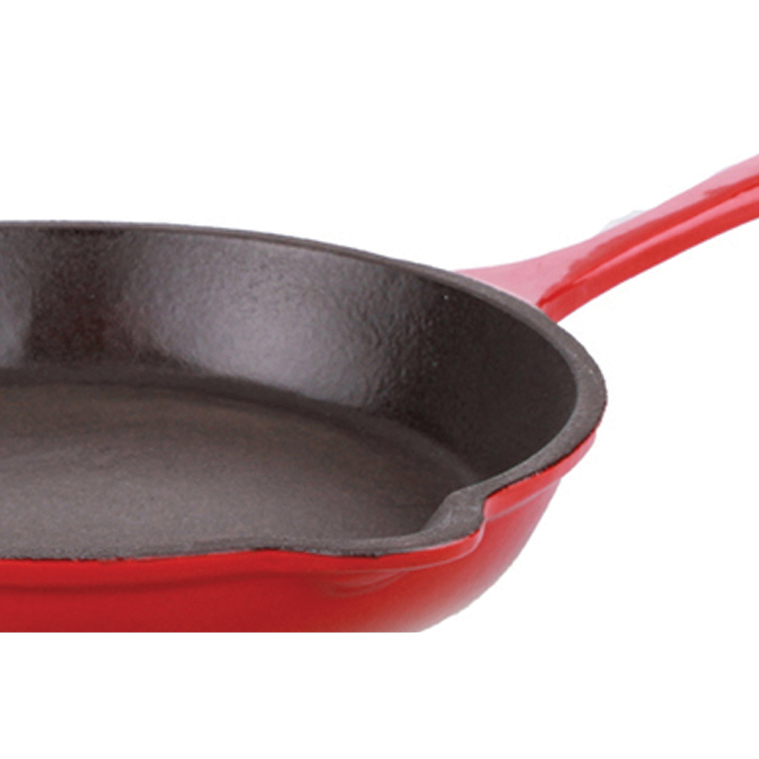 BergHOFF Neo 4-Piece Cast Iron Grill and Fry Pan Set - Red Nonstick Cookware for Stovetop, Oven & Outdoor Grilling - Perfect for Steaks, Burgers & Stir-Fry Cooking