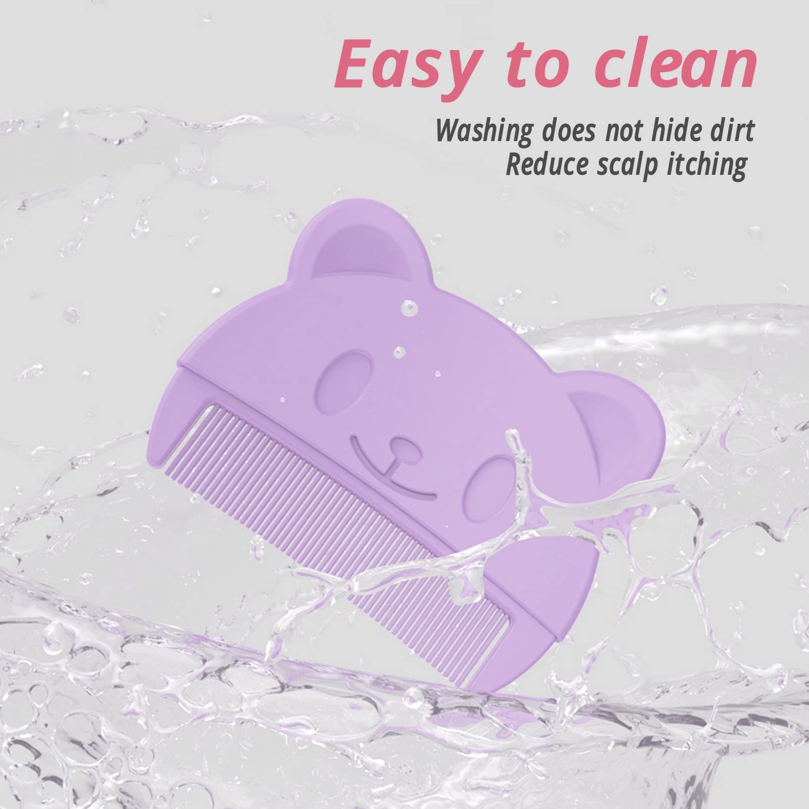 **Luqeeg Soft Silicone Baby Bath Brush & Cradle Cap Comb Set - Newborn & Toddler Hair Care Kit with Storage Box - Ideal for Sensitive Skin & Gentle Scalp Massage - Perfect Baby Shower Gift (Purple)**    **Usage Scenarios:** Great for daily baby baths, cradle cap treatment, soothing scalp massage, and as a thoughtful baby registry or newborn gift.