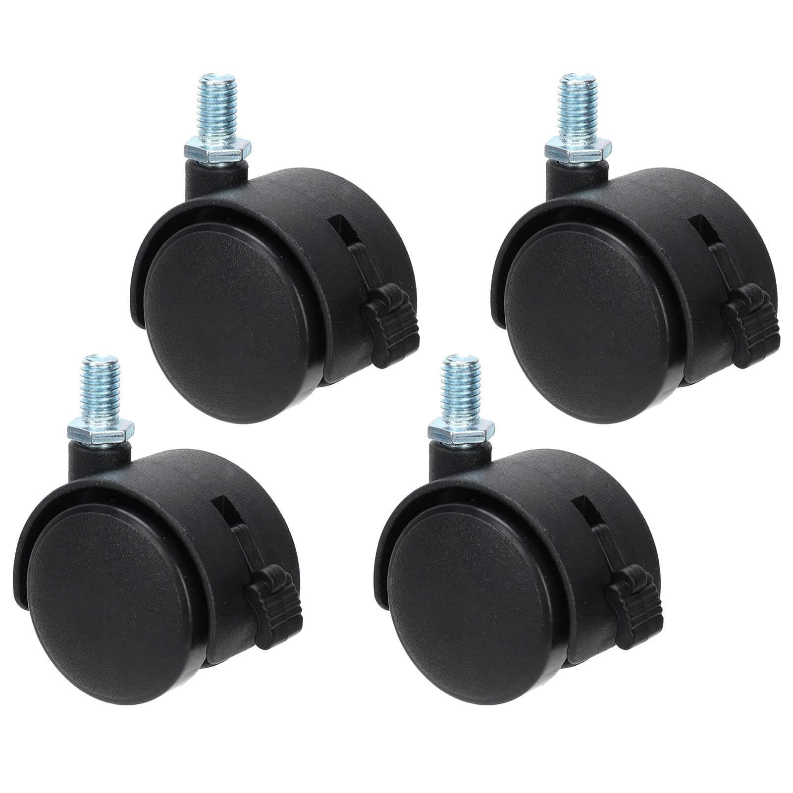 Durable Universal Brake Caster Wheels - Heavy Duty Swivel Casters for Storage Cabinets, Bookshelves, Office Chairs & Baby Cribs | Easy Installation & Smooth Mobility for Home & Office Furniture