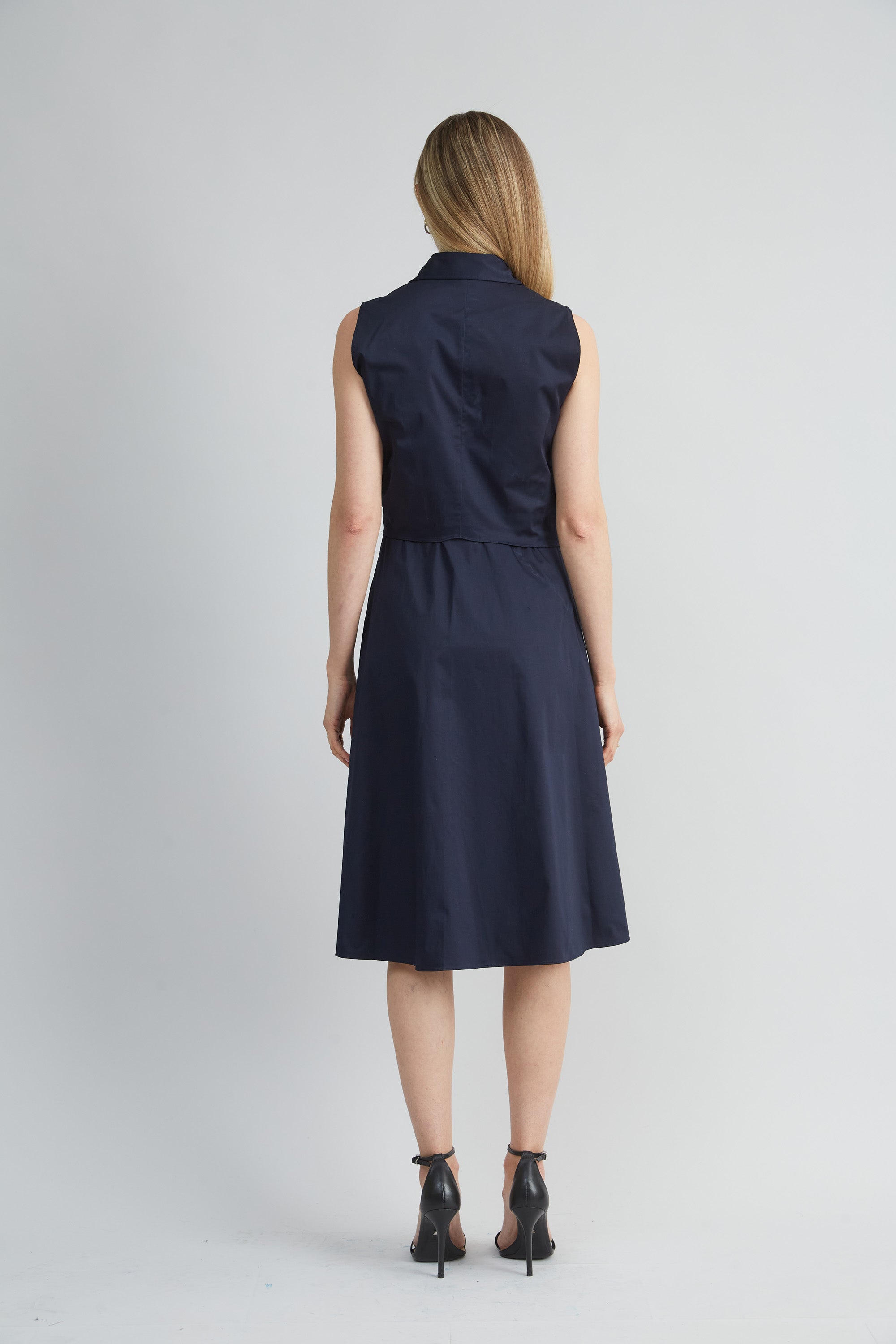 Women's Sleeveless Cotton Tie-Front Summer Dress - Casual Beach Wear & Vacation Outfit