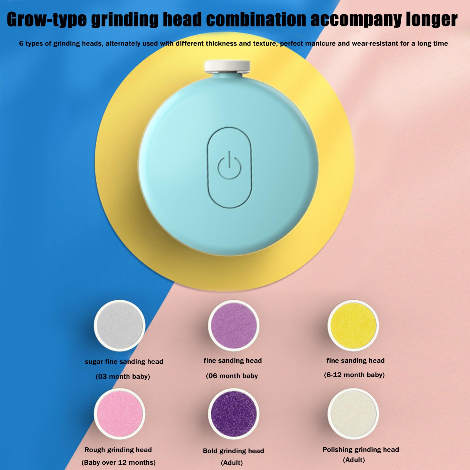 Gentle Baby Nail Trimmer - Electric Automatic Nail File & Clipper for Newborns & Toddlers - Safe Painless Nail Grinder - Kids Pedicure Care Kit - Perfect for Travel, Home Use & Baby Grooming