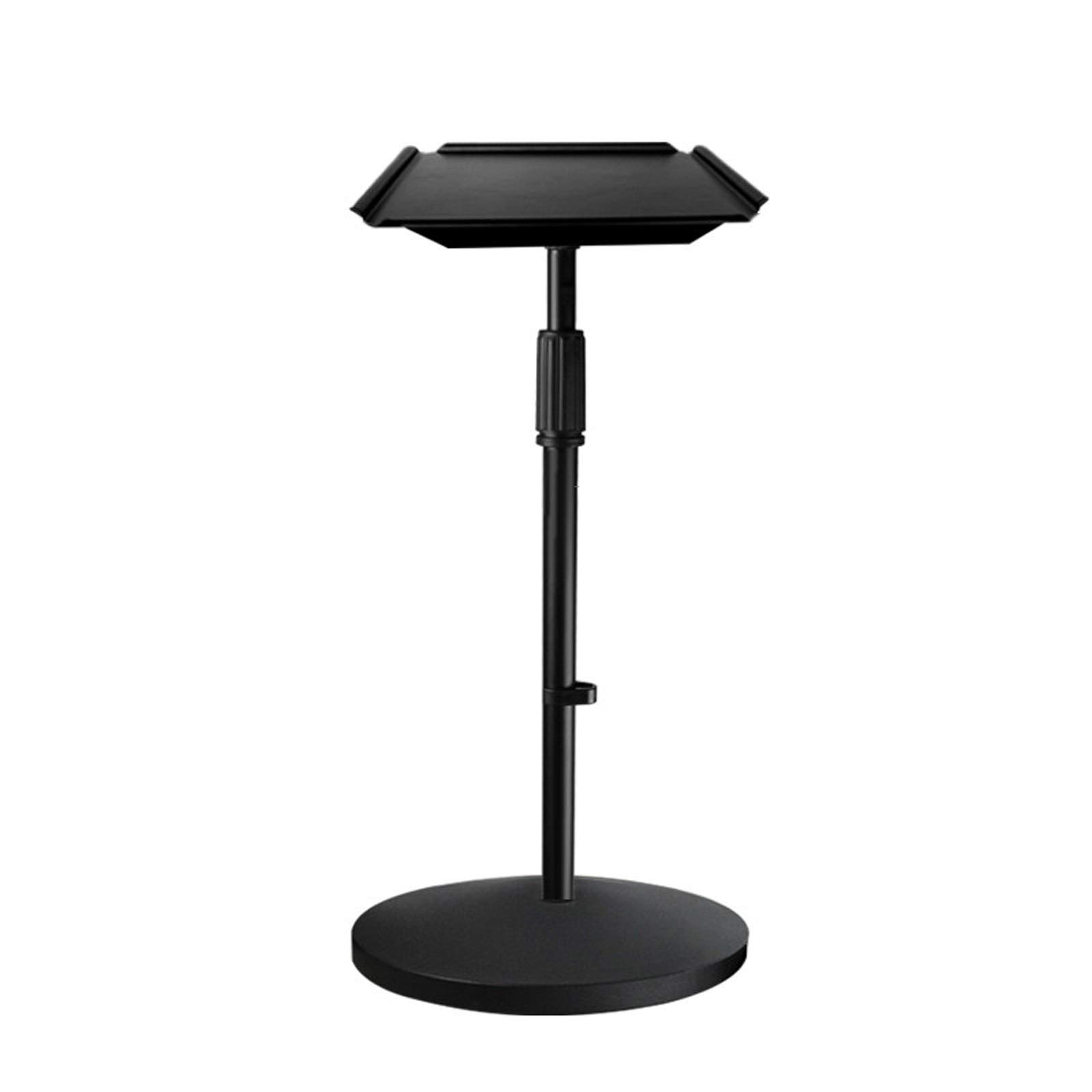 Adjustable Height Projector Stand with Tablet Holder - Multi-Function Floor Stand for Projectors & Tablets - Stable Base & Tray - Black (Home Theater, Office Presentations, Classroom Teaching)