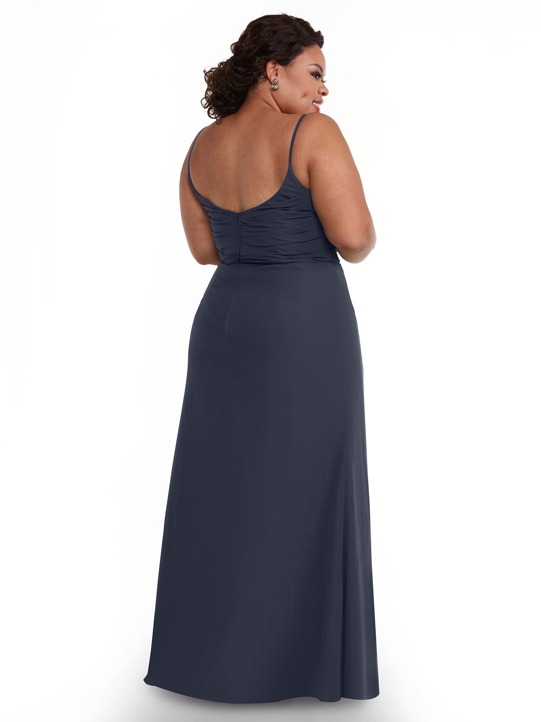 Elegant 80169 Chiffon Sheath Bridesmaid Dress with Pleated Bodice - Perfect for Weddings, Formal Events & Special Occasions