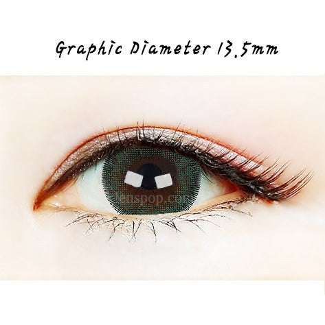 Shy Green (Brianna) Colored Prescription Contact Lenses (2Pcs) - 6 Month Supply for Halloween, Cosplay & Everyday Wear