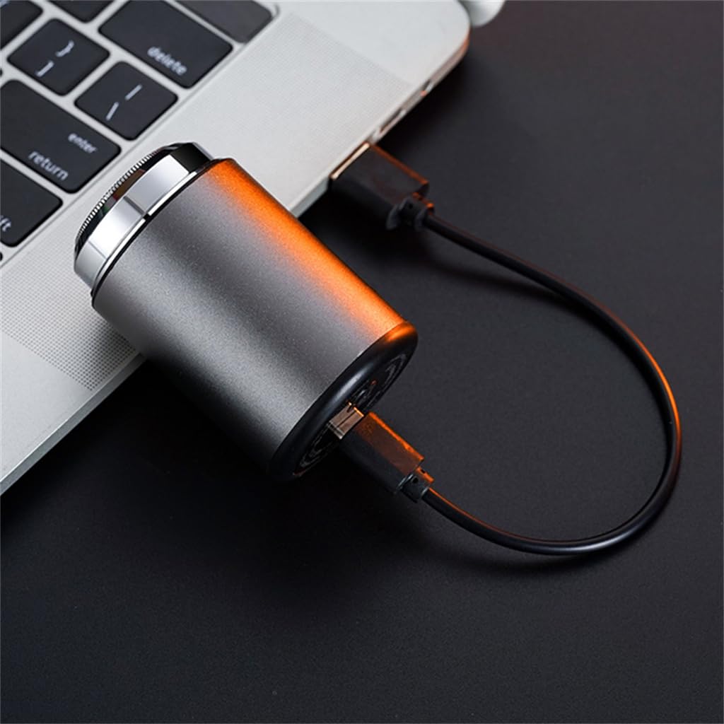 Mini Electric Shaver for Men - Portable USB Rechargeable Waterproof Travel Shaver (Gray) - Perfect for Travel, Gym & Daily Grooming