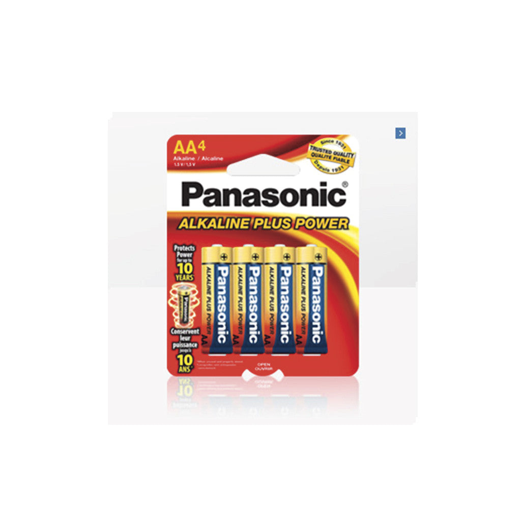 Panasonic AA Alkaline Plus Batteries - Long-Lasting Power for Toys, Flashlights, Remote Controls & Electronics | High-Performance Alkaline Batteries for Home & Office Use