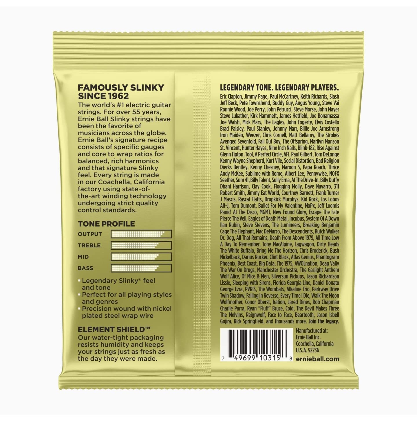 Ernie Ball Mammoth Slinky Nickel Wound Electric Guitar Strings 12-62 Gauge (P02214) - Heavy Gauge Strings for Rock & Metal Guitarists - Perfect for Drop Tuning & Extended Range Guitars