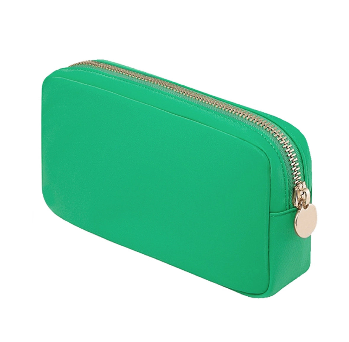 Durable Green Nylon Zipper Pouch - Waterproof Travel Organizer for Cosmetics, Jewelry & Small Essentials | Perfect for Travel, Gym & Daily Storage