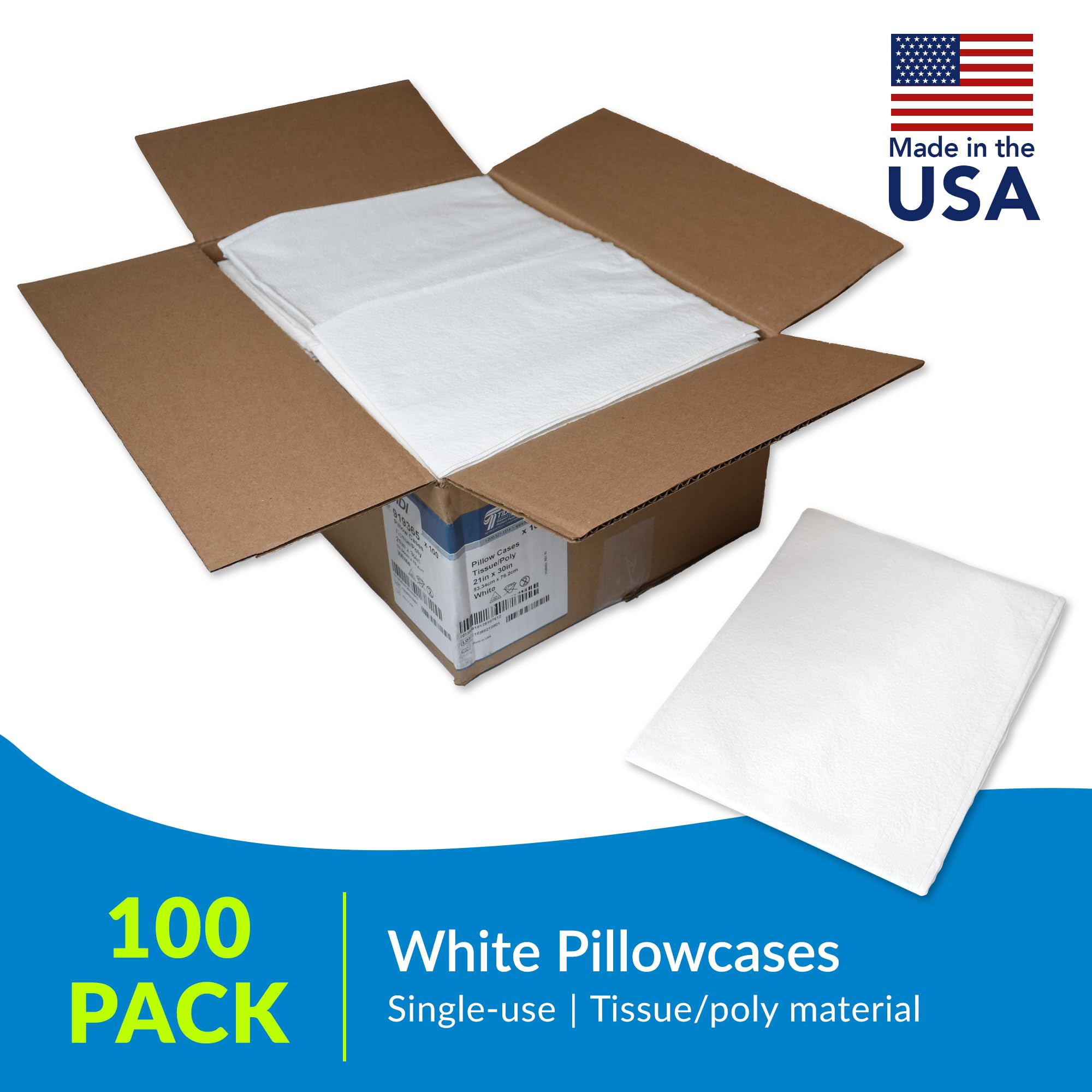Avalon 701A Disposable Pillowcases - White, 21