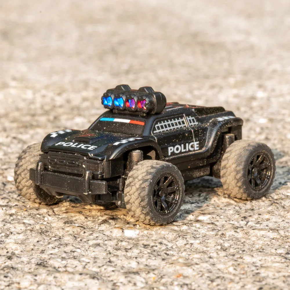 1:76 Scale Turbo Racing C82 2.4GHz RC Off-Road Truck - 4WD Remote Control Car with Proportional Steering, Ready-to-Run (RTR) - Perfect for Indoor Racing, Backyard Adventures & Police Car Role Play
