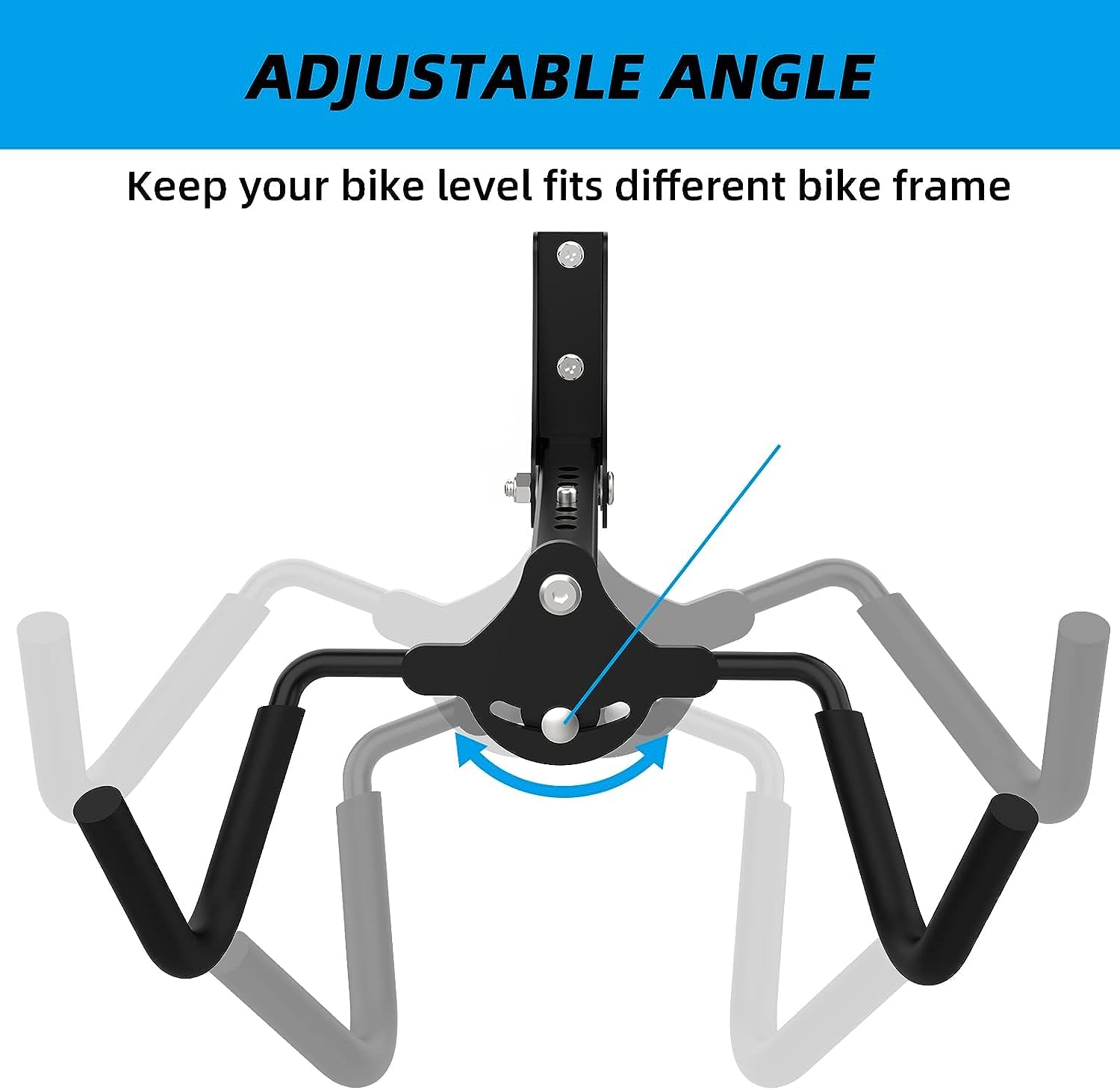 Emeroll Foldable Bike Wall Mount Rack - Heavy Duty Adjustable Bicycle Storage Hanger for Garage & Home (2 Pack) | Perfect for Space-Saving Indoor Bike Organization & Vertical Bike Parking