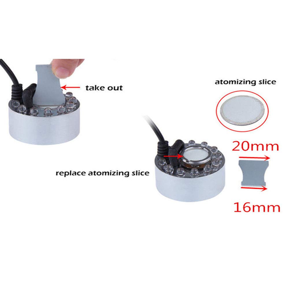 HRTSELEC 20MM Ceramic Ultrasonic Mist Maker Fogger Replacement Discs - 6 Pack with Tool for Humidifier Parts | Perfect for Home Spa, Aromatherapy & Indoor Plant Humidification
