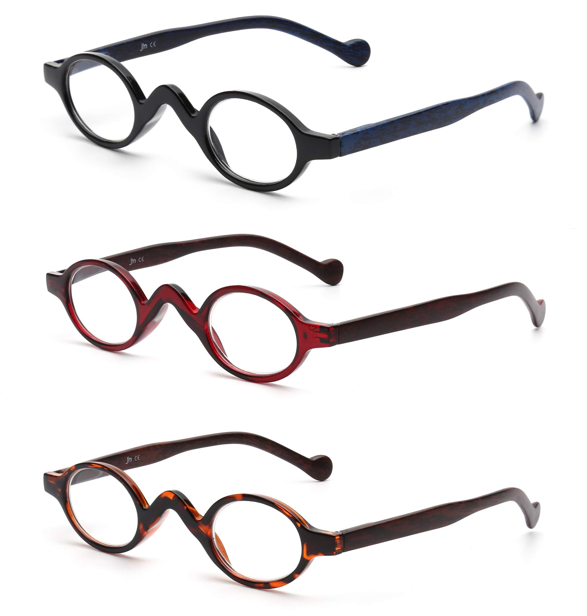 Vintage Spring Hinge Reading Glasses - 3 Pack for Women | Perfect for Reading & Close Work