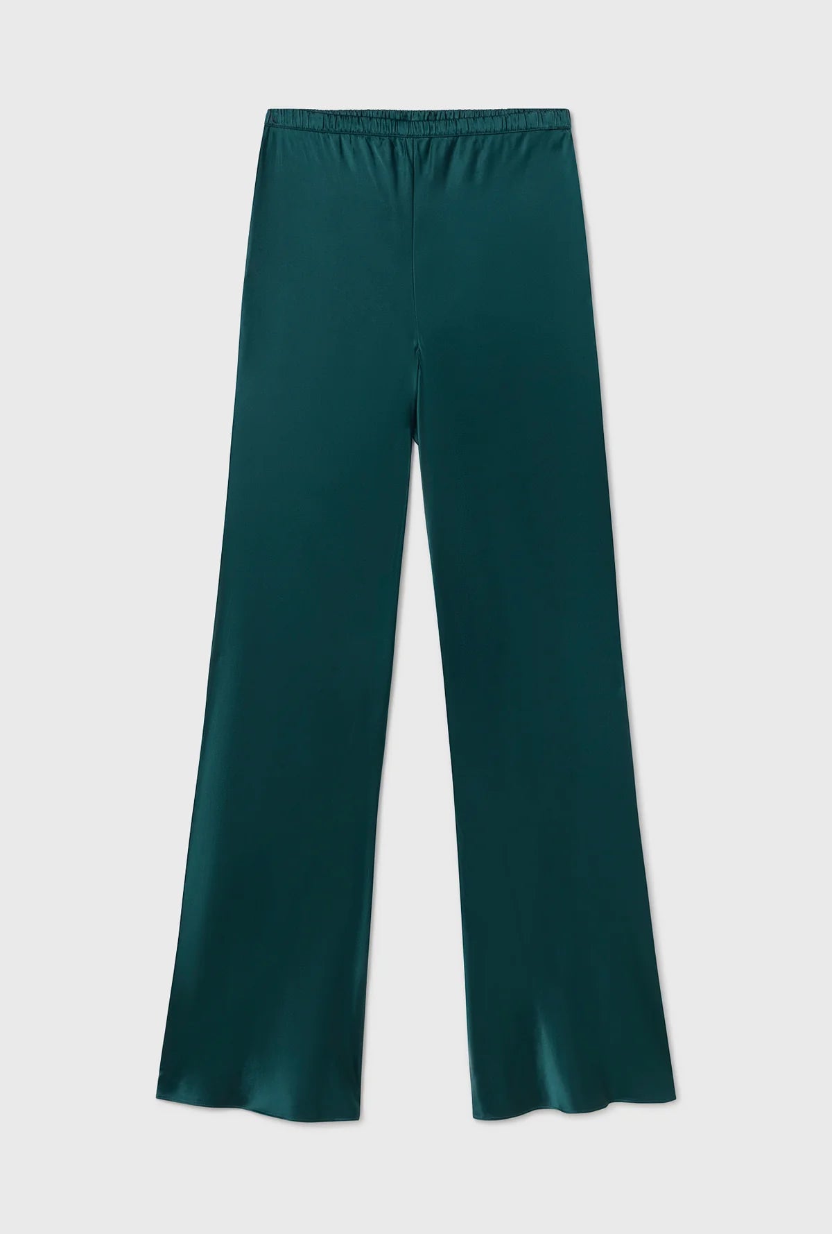 Stylish Teal Bias Cut Pants for Women - Comfortable & Flowy High Waist Trousers - Perfect for Office, Casual Wear & Summer Outfits