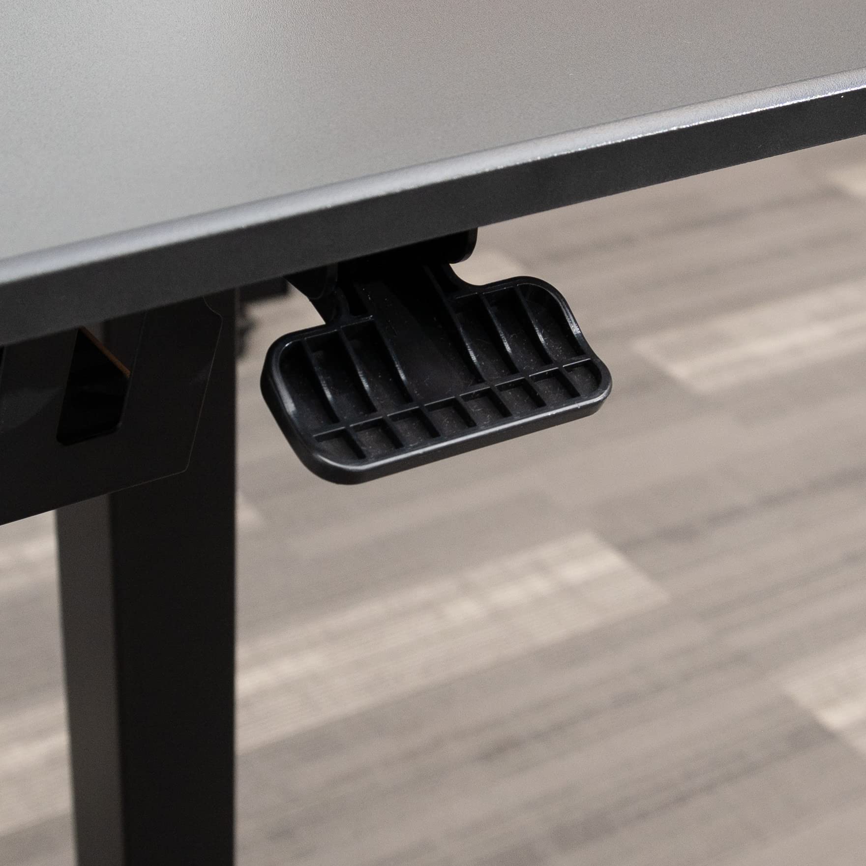 Adjustable Height Standing Desk - 2-Tier Compact Pneumatic Standing Desk with Black Frame & Desktop (28