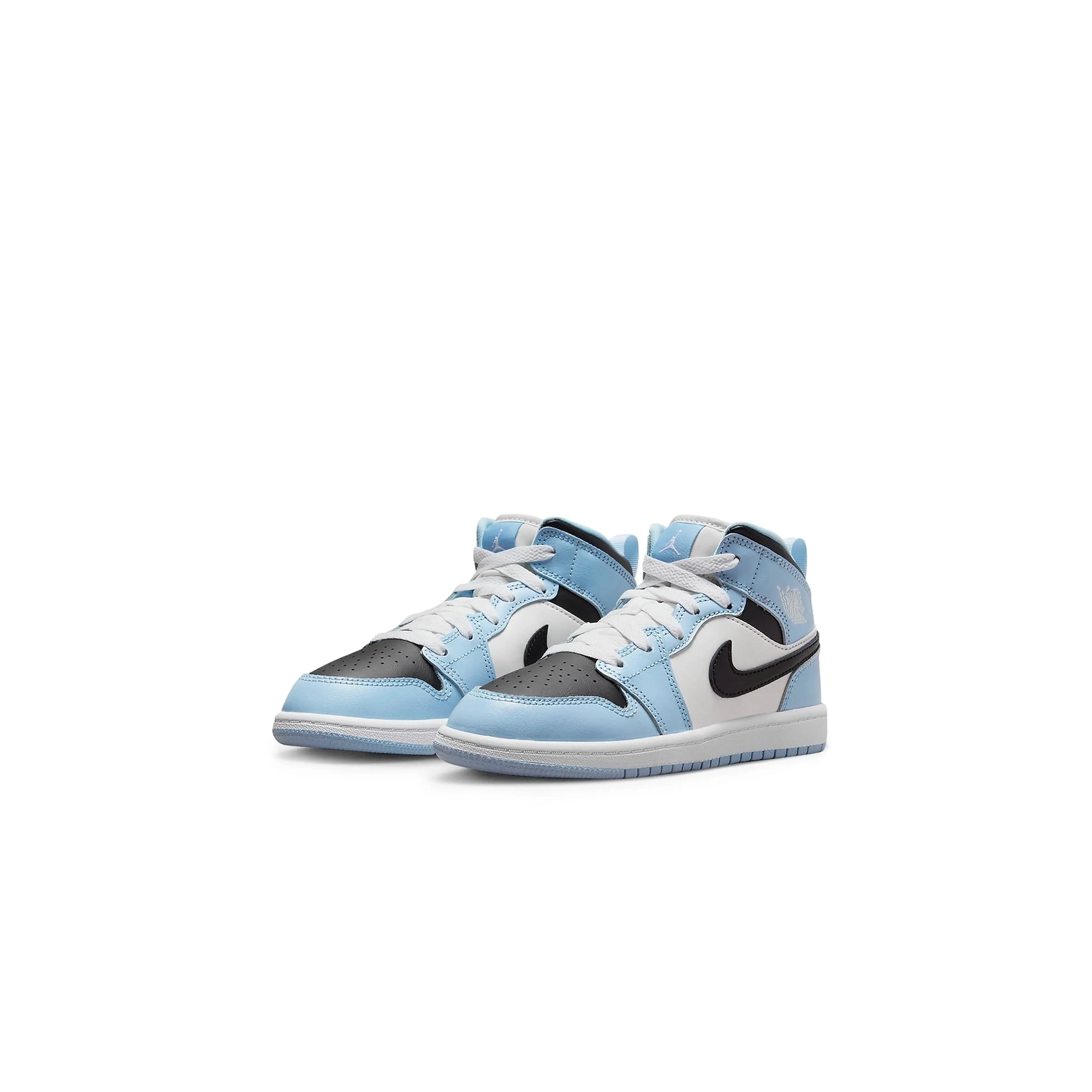 Air Jordan 1 Mid Ice Blue Sneakers - Men's Basketball Shoes (2022 Release) - Perfect for Streetwear & Casual Outfits