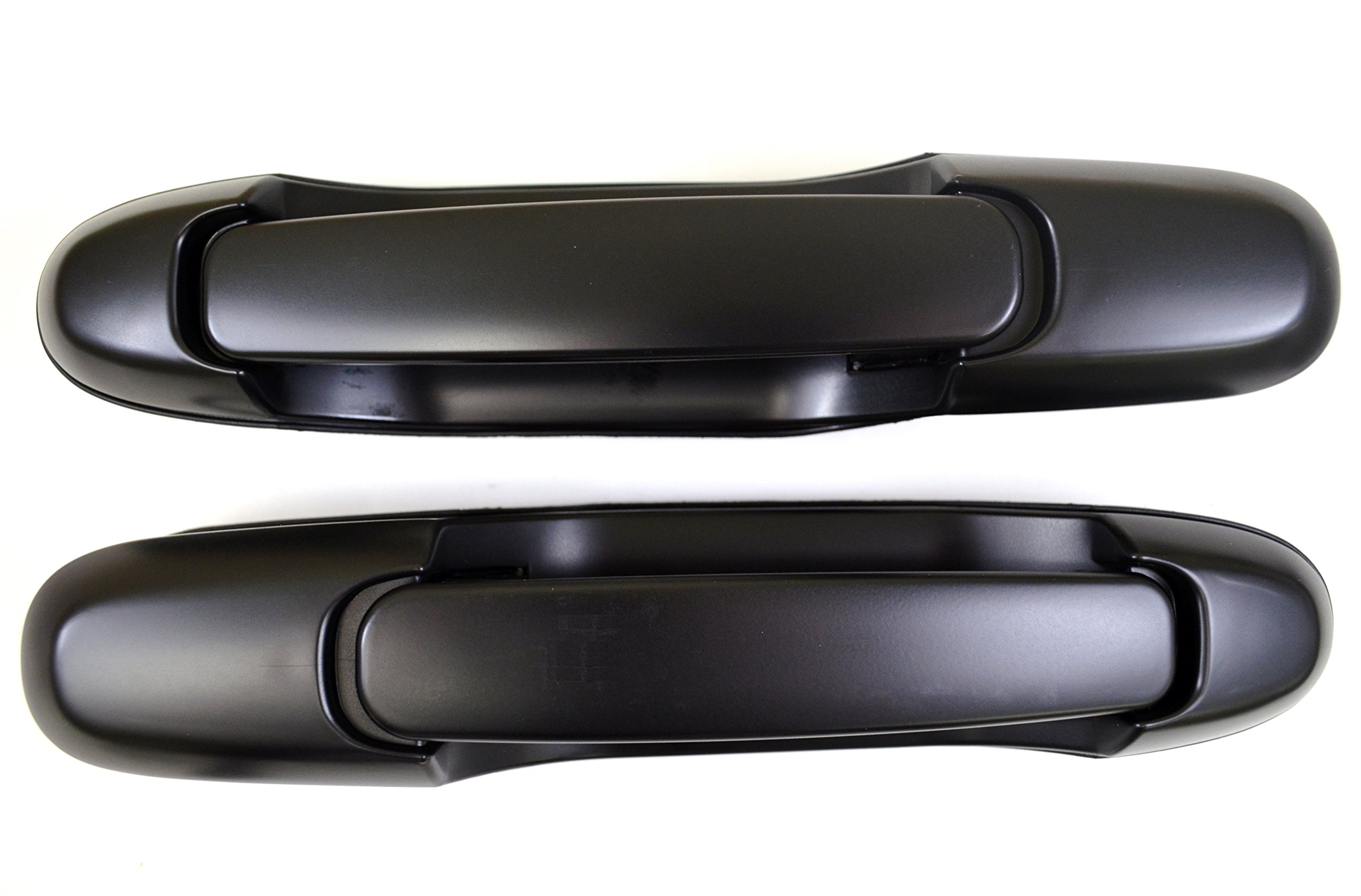 PT Auto Warehouse TO-3530S-RP2 - Smooth Black Exterior Sliding Door Handle Without Keyhole - Left/Right Side Replacement - Perfect for Van, RV & Truck Door Repairs