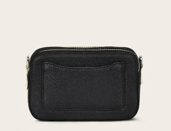 BOD0GMA Women's Fashion Stingray Leather Handbag - Stylish Black Crossbody Purse for Everyday Use, Work, and Evening Out