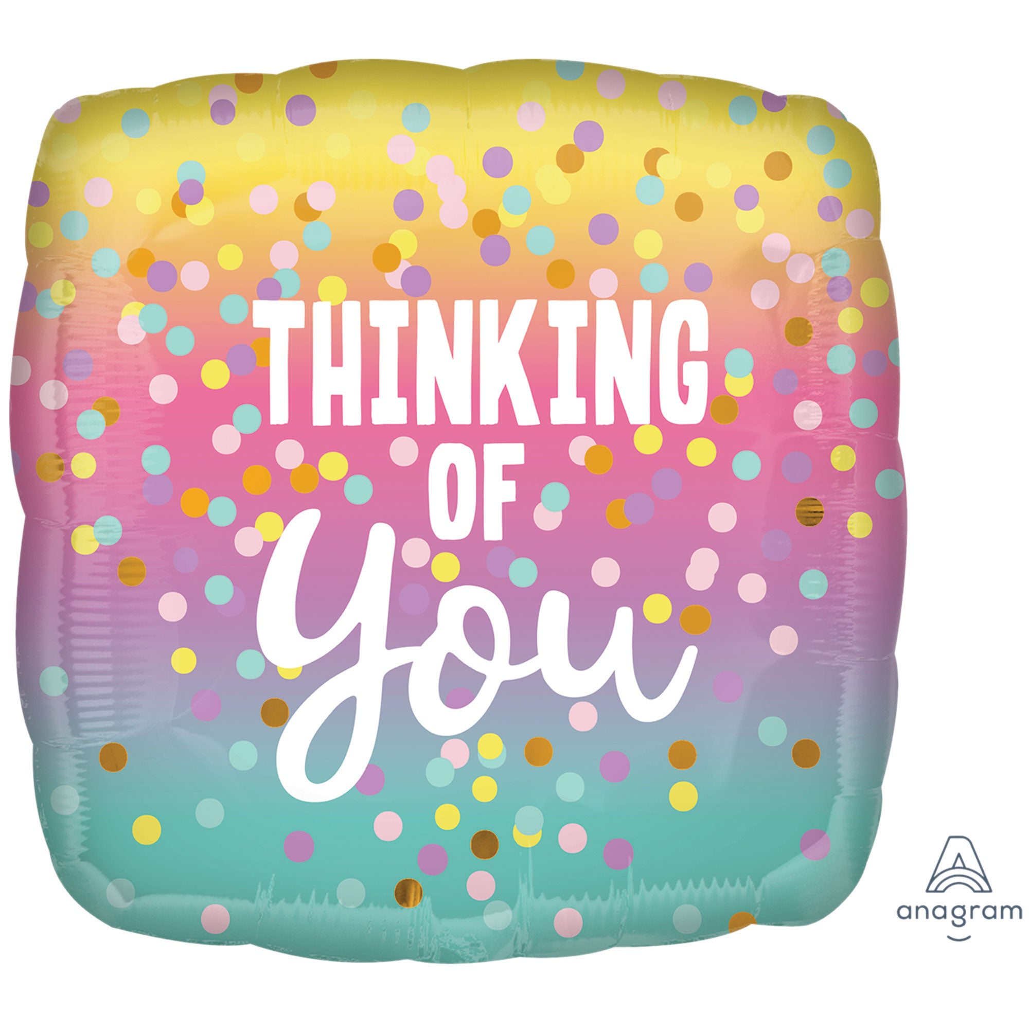 45cm Standard HX Thinking of You Pastel Dots Balloon - Perfect for Birthday Parties, Baby Showers & Romantic Decorations
