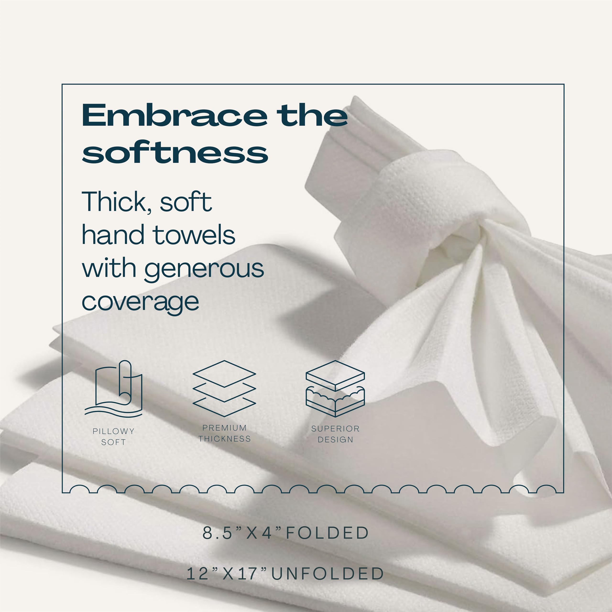 1000-Pack Premium Disposable Guest Towels - Soft Cloth-Like Paper Napkins for Kitchen, Bathroom, Party, Wedding & Events | Highly Absorbent & Eco-Friendly | Perfect for Restaurants, Hotels & Home Use
