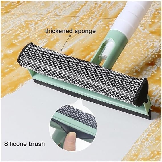 3-in-1 Glass Cleaner Tool with Spray Bottle - Window Wiper, Squeegee & Scrub Brush for Car, Home & Office Cleaning - Perfect for Windows, Mirrors, Shower Glass & Auto Detailing (1-Piece Set) by Acrown