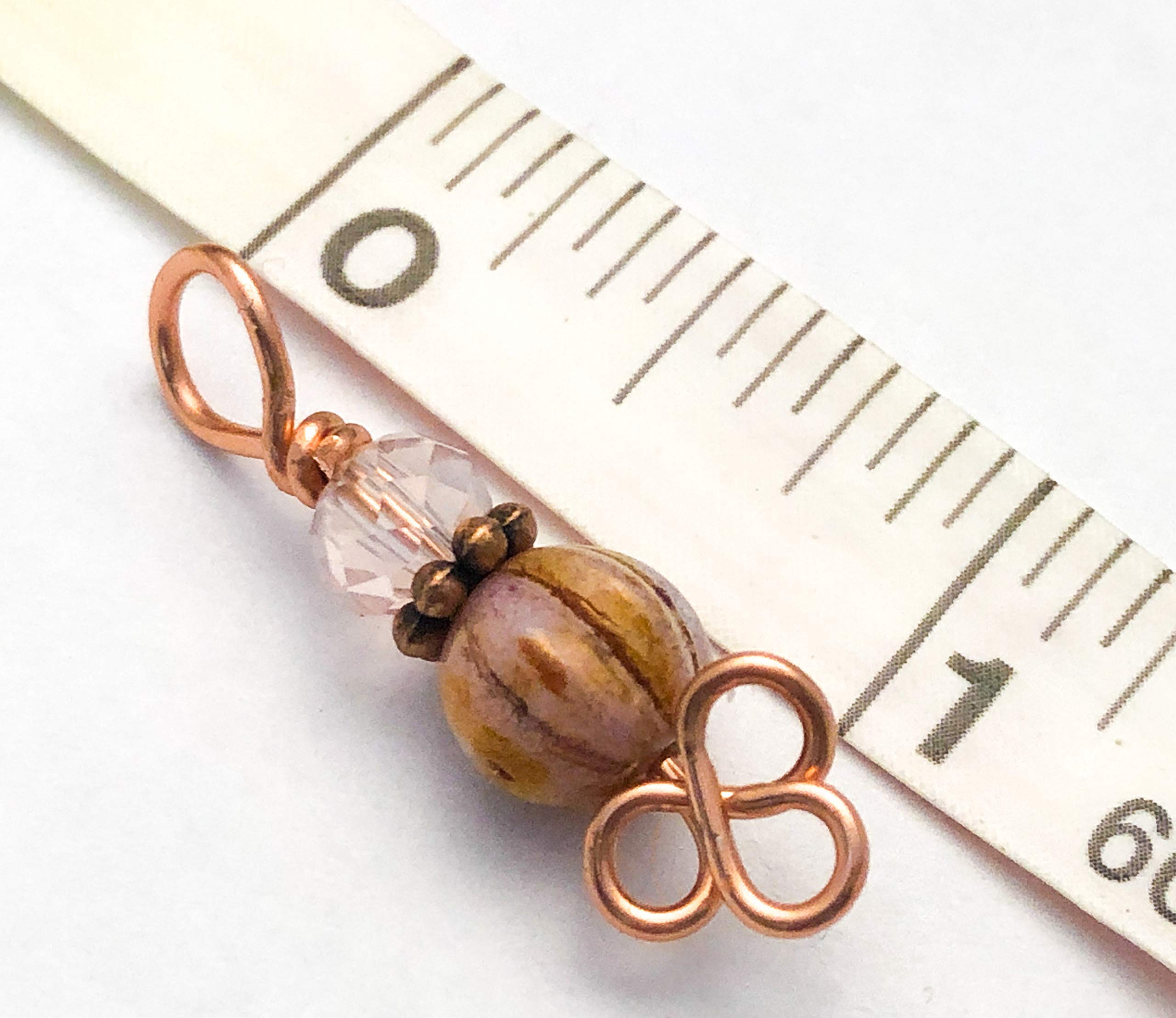 Premium Copper Celtic Knot Stitch Markers for Knitting - Set of 6 or 10 - Perfect for Crochet, Yarn Crafts & DIY Projects