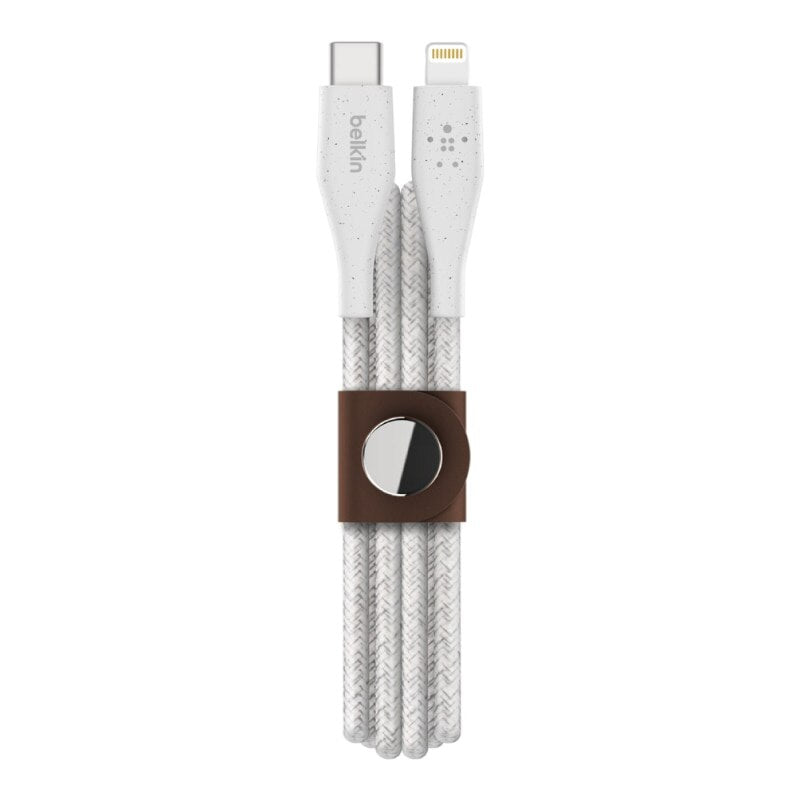 Belkin USB C to Lightning Cable 1.2M (4ft) - DuraTek Plus Fast Charging Cord - White - Perfect for iPhone Charging at Home, Office or Travel