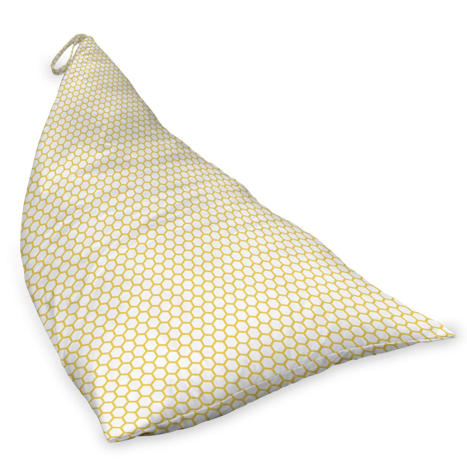Ambesonne Yellow White Lounger Chair Bag - Hexagonal Beehive Pattern Storage for Outdoor & Travel